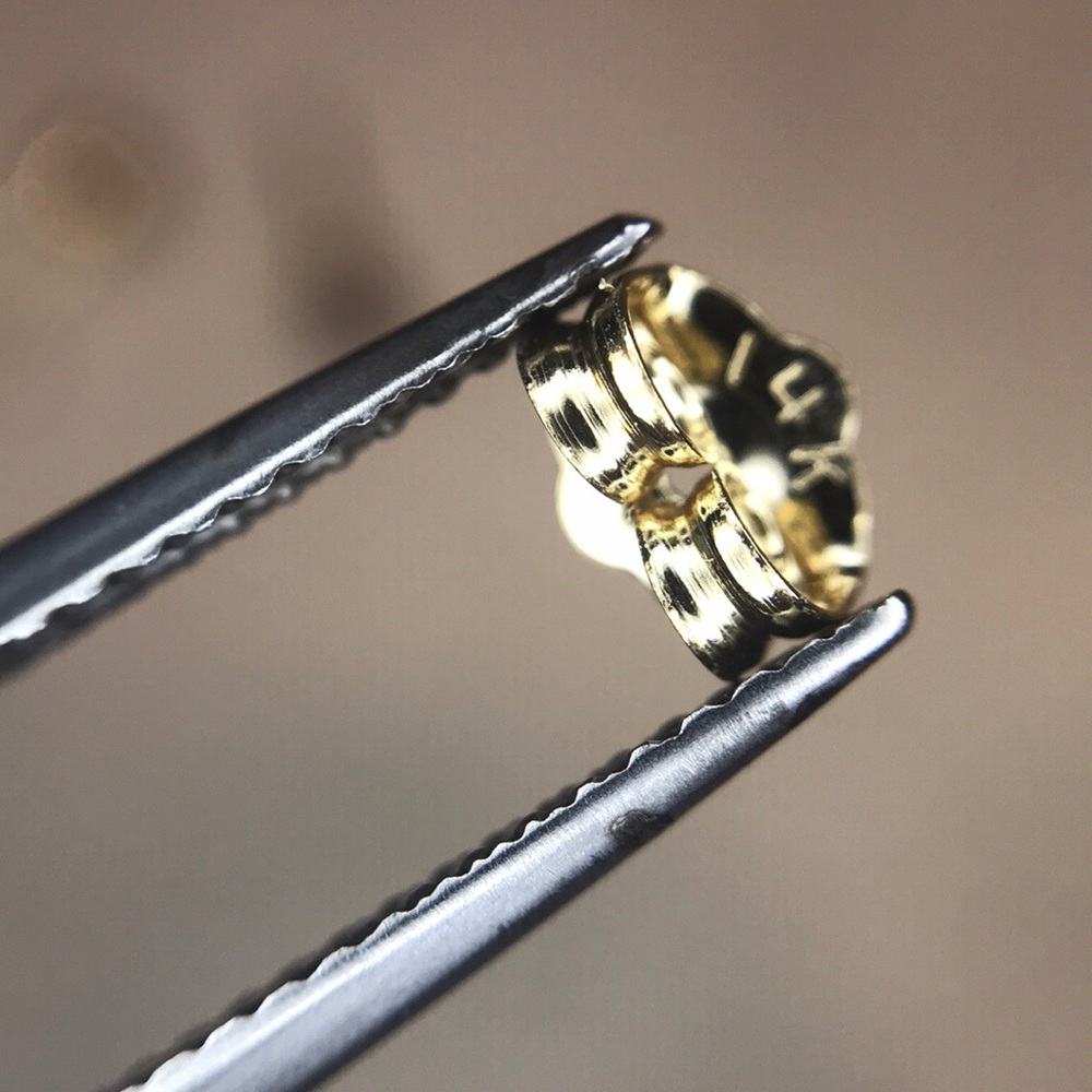 **sold**14k Gold Topaz Earrings - Picture 4 of 4